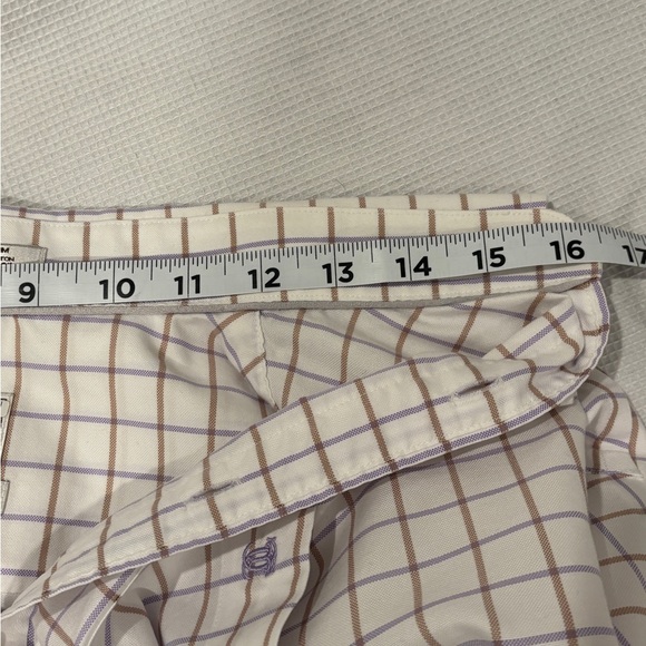 Peter Millar Nanoluxe shirt button down plaid sz M long sleeves 100% cotton - Picture 8 of 10